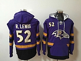 Nike Ravens 52 Ray Lewis Purple All Stitched Hooded Sweatshirt,baseball caps,new era cap wholesale,wholesale hats